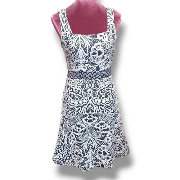 ett:twa Anthropologie Lined Womens XS Black White Sleeveless Valery Shift Dress - Picture 5 of 16